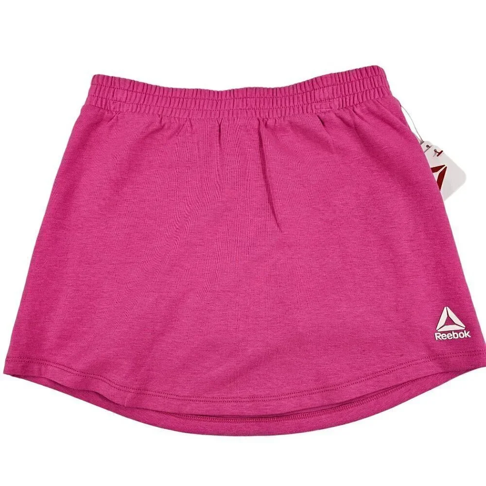 Reebok Girls Active Velocity Skort (Skirt w/Compression Shorts) – Pink – S/M/L